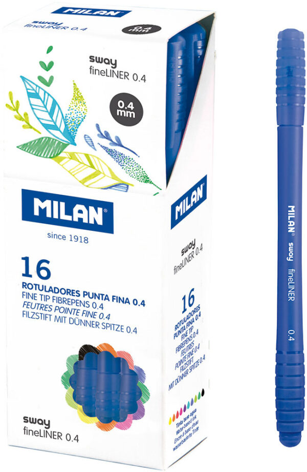 Flomaster fineliner MILAN 0,4 SWAY plavi P16/672